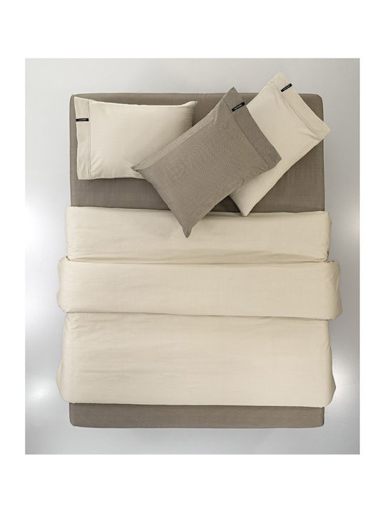 Guy Laroche Bettlaken King Size mit Gummiband 180x200+35cm. Minimal Natural