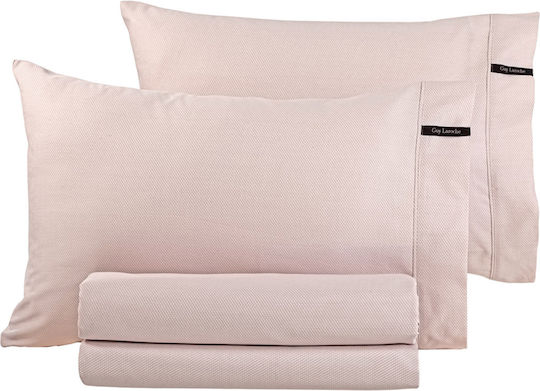 Guy Laroche Minimal Σεντόνι Υπέρδιπλο με Λάστιχο 160x200+35εκ. Pudra