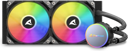 Sharkoon S70 Υδρόψυξη AIO CPU με 2 Ανεμιστήρες 120mm και ARGB Φωτισμό