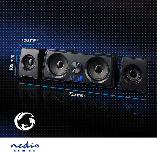 Nedis GSPR21022BK Difuzoare de Calculator 2.2 cu Putere 16W în Negru Culoare