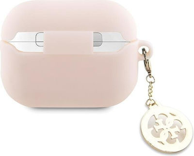 Guess Diamond Charm Hülle Silikon in Rosa Farbe für Apple AirPods Pro 2