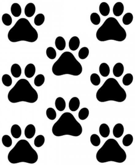 Simoni Racing Коли стикери Cat Fingerpints 12 x 10см в Черен цвят 8бр