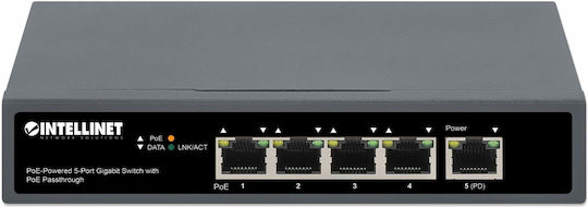 Intellinet 561808 Unmanaged L2 PoE++ Switch με 5 Θύρες Ethernet