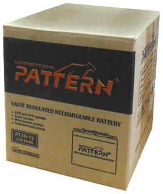Pattern Battery Μπαταρία Φωτοβολταϊκών Κλειστού Τύπου Βαθειάς Εκφόρτισης 12V 36Ah (PT36-12)