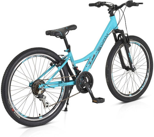 Byox Bicycle 24“ Turquoise 24" Kinder Fahrrad Mountainbike mit Aluminiumrahmen Türkis