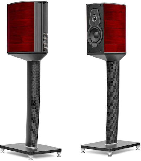 Sonus Faber Homage Guarneri G5 Ζεύγος Ηχείων Hi-Fi Βιβλιοθήκης 30W 2 Δρόμων Κόκκινο