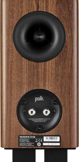 Polk Audio Reserve R100 Ζεύγος Ηχείων Hi-Fi Βιβλιοθήκης 2 Δρόμων Π16.6xΒ25.95xΥ35.4εκ. Καρυδιά