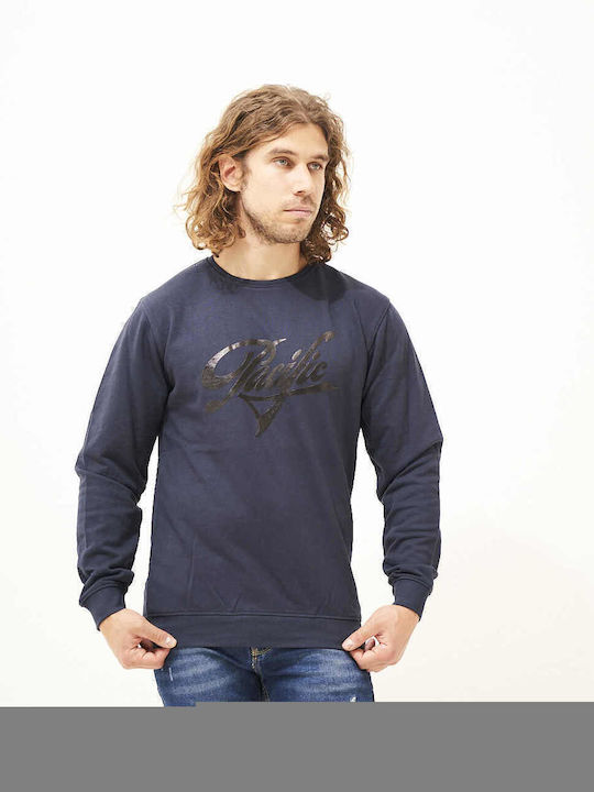 Men's Sweatshirt Neckline blue with logo