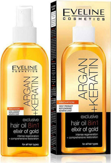 Eveline Exclusive Argan Σαμπουάν Αναδόμησης/Θρέψης & Λάμψης για Όλους τους Τύπους Μαλλιών 150ml