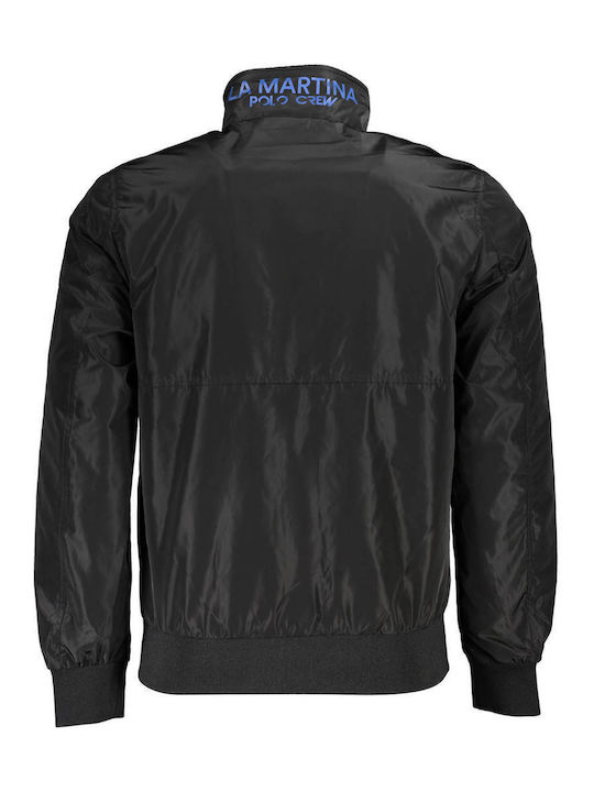 La Martina Herren Winter Jacke Lässig Schwarz