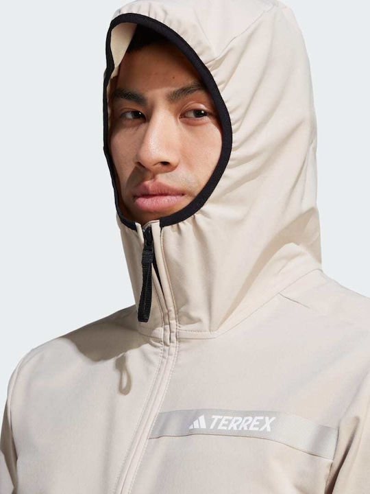Terrex Geacă Softshell Iarna Waterproof și Cu Protecție Împotriva Vântului Bej