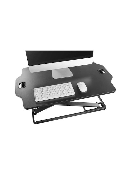 Gaming Office Ergonomic Standing SD-1 Wooden Black with Metal Legs & Adjustable Height 79.5x54x40.7cm