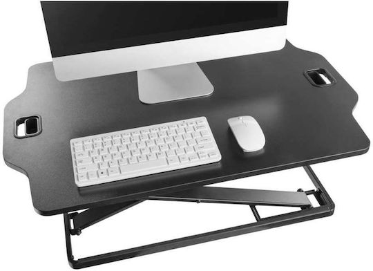 Γραφείο Gaming Ergonomic Standing SD-1 Ξύλινο Μαύρο με Μεταλλικά Πόδια & Ρυθμιζόμενο Ύψος 79.5x54x40.7εκ.