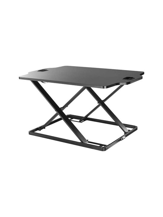 Gaming Office Ergonomic Standing SD-1 Wooden Black with Metal Legs & Adjustable Height 79.5x54x40.7cm