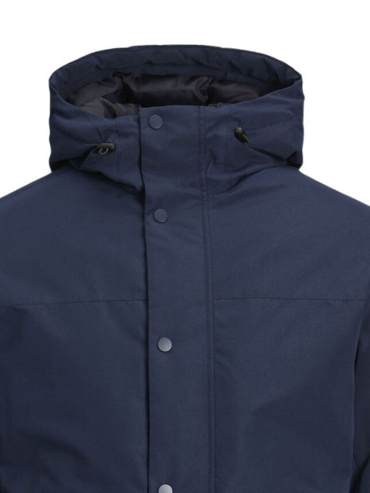 Jack & Jones Men's Winter Bomber Jacket Navy Blue