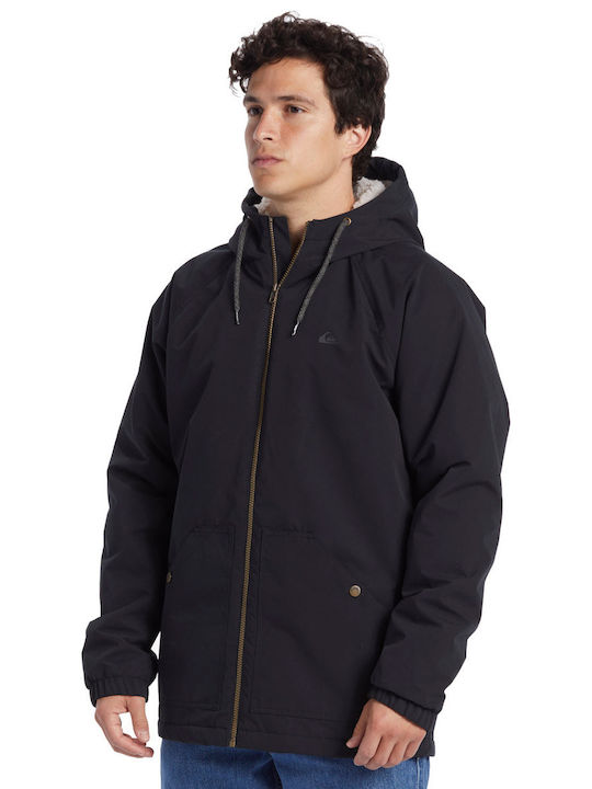 Quiksilver Men's Winter Parka Jacket Black.