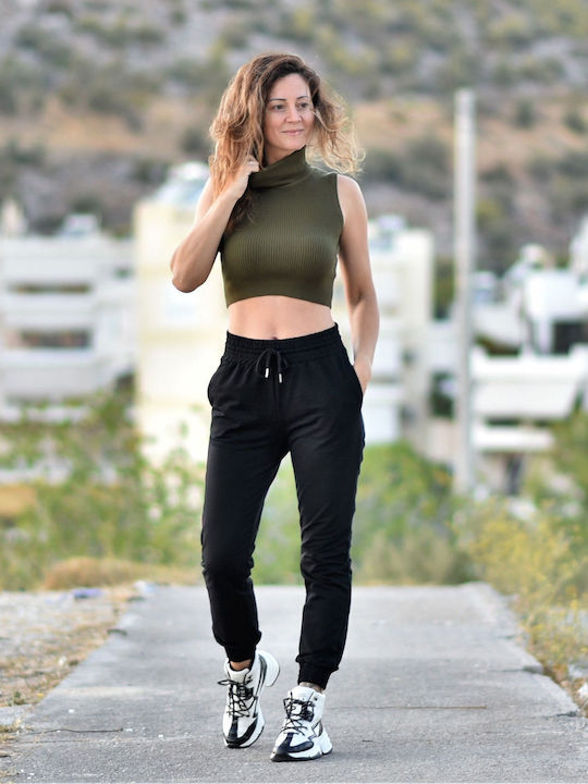 Γυναικεία Μπλούζα Ζιβάγκο Αμάνικη Χακί