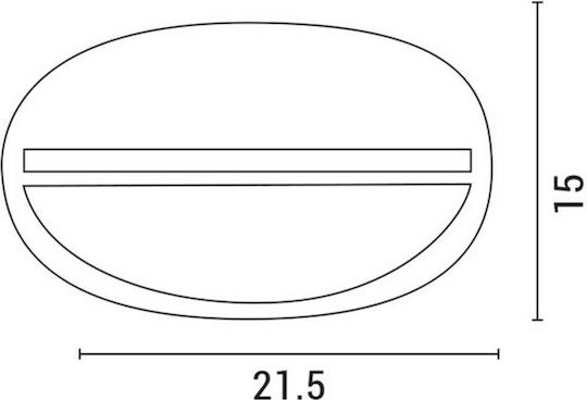 Eurolamp Πλαφονιέρα 21.5x15x10εκ.