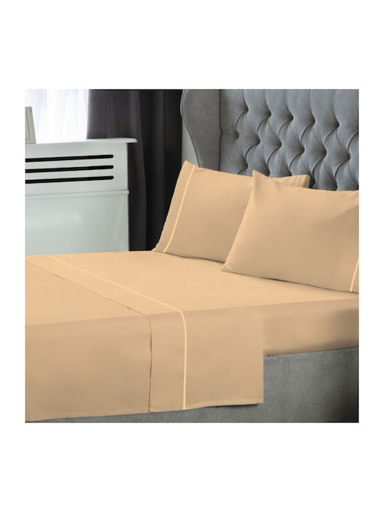 Le Blanc Sheet Sets Queen 240x270cm. Sand 4pcs