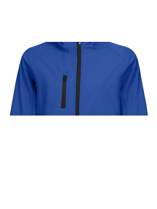 Stenso Arbeitsjacke Softshell mit Kapuze Blau