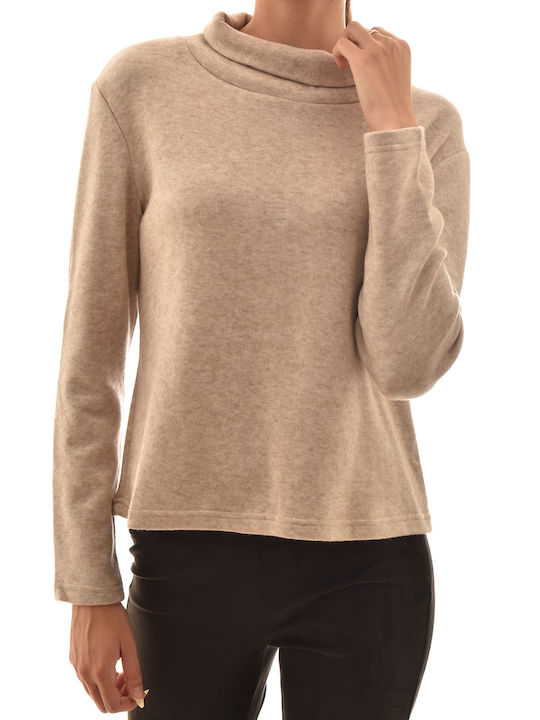 Women's Long Sleeve Sweater Beige