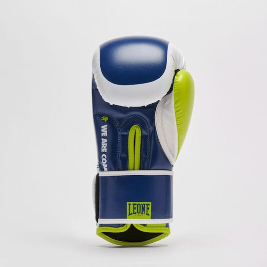 Leone 1947 Boxhandschuhe aus Synthetikleder für Kampf Blau