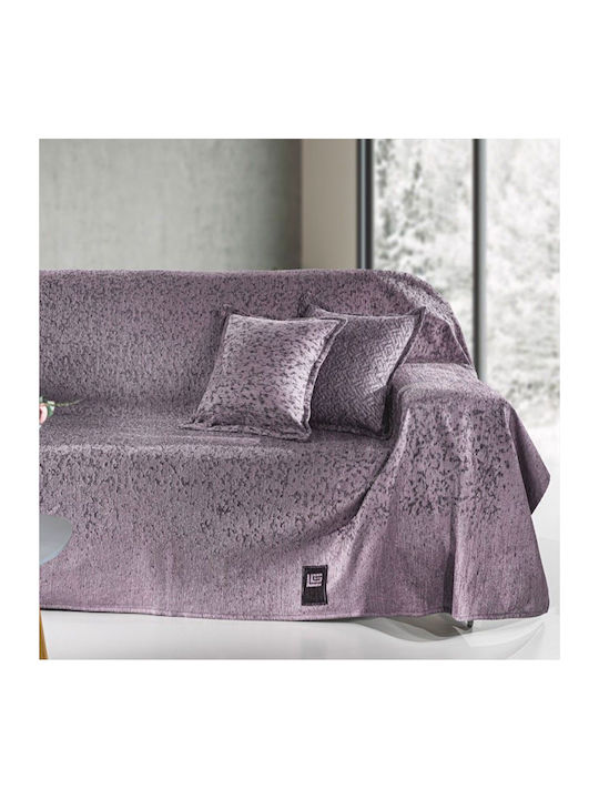 Guy Laroche Armchair Throw 2 Sides Matis 180x150cm Purple