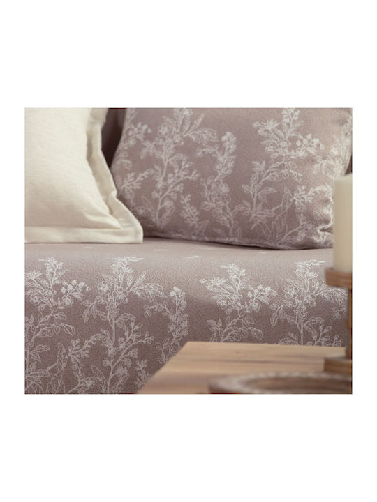Nef-Nef Homeware Salvia Ριχτάρι Διθέσιου Καναπέ Ζακάρ 170x250εκ. Beige / Ecru 030965