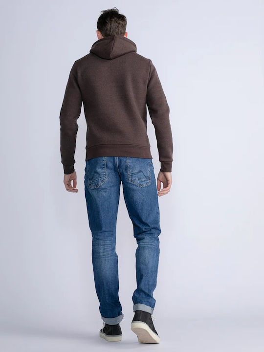 Sweatshirt with Hood Brown