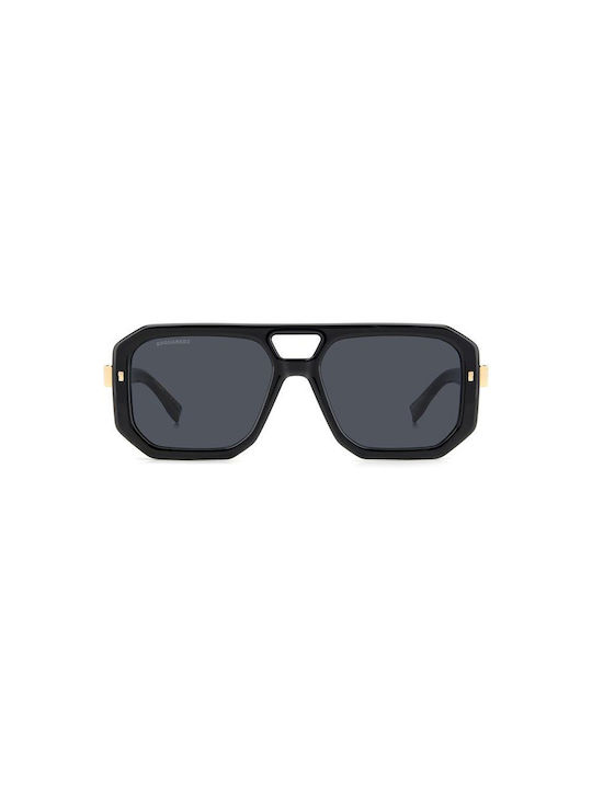 Dsquared2 D2 Sonnenbrillen mit Schwarz Rahmen und Schwarz Linse D2-0105S807