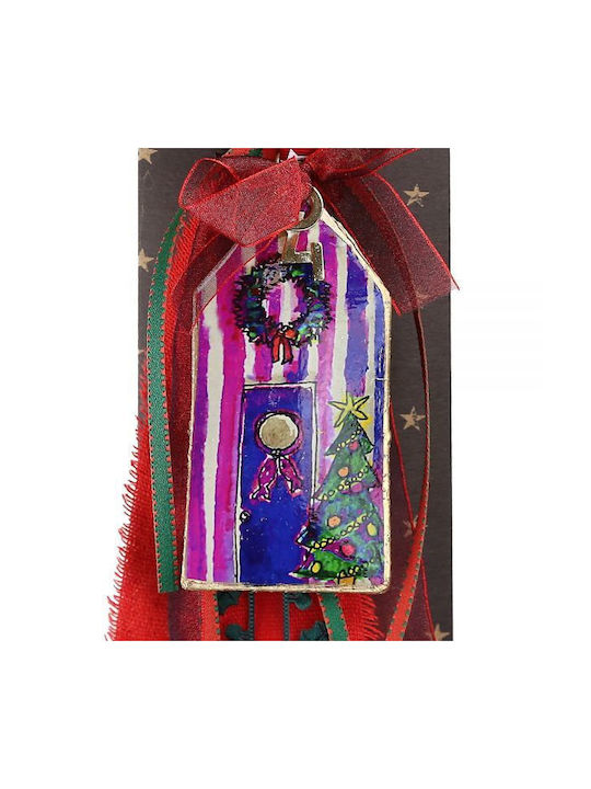 Synchronia Hanging Lucky Charm Home Purple made of Metal 30x19cm 1pcs