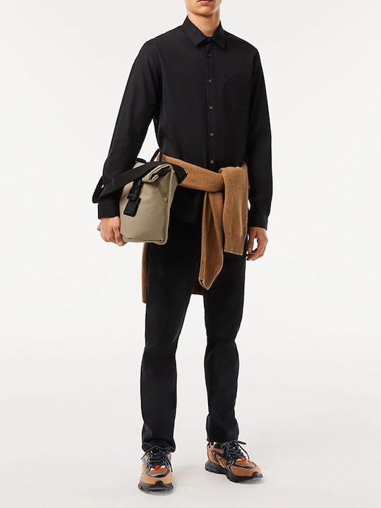 Long-sleeved Cotton Shirt Black