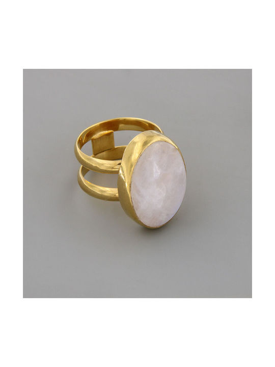 Ios Women's Ring with Stones from Gold 18K