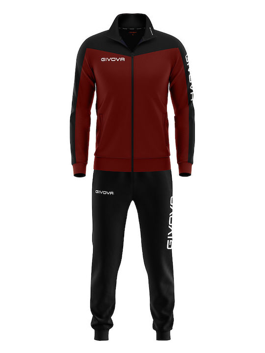 Tuta Roma Football Tracksuit Glossy with Elastic Bordeaux / Black