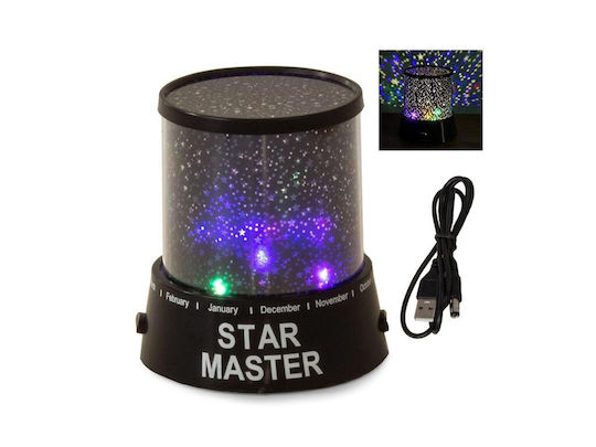 Led Kids Projector Lamp with Star Projection 10.5x10.5x11.5εκ.