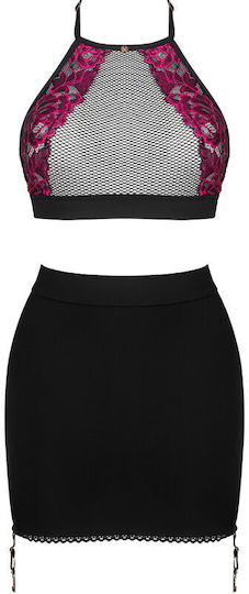 Obsessive Rosenty Top Sexy pentru femei Negru