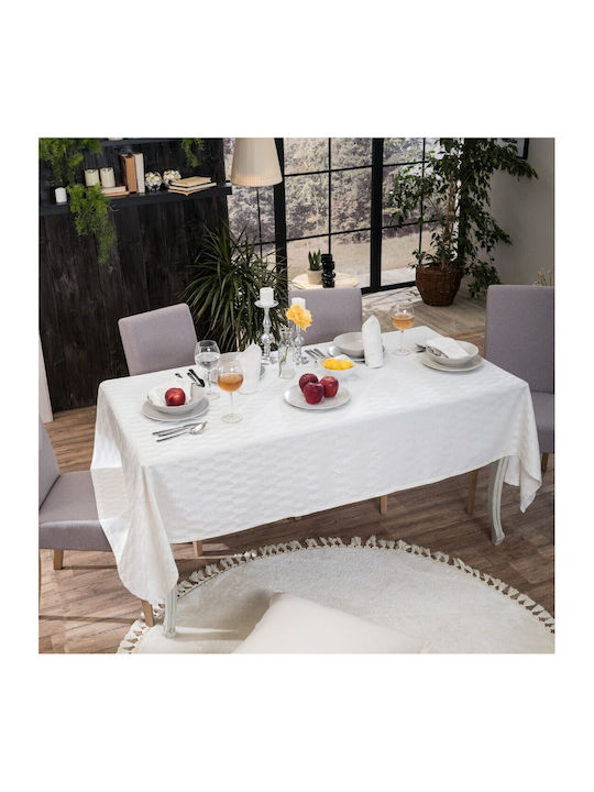 Teoran Abelie Tablecloth Ecru 140x180cm