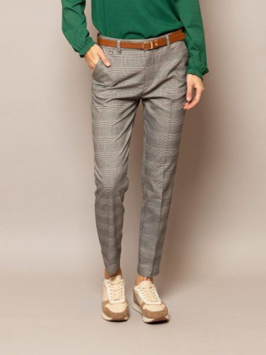 Damen Chino Hose Gray