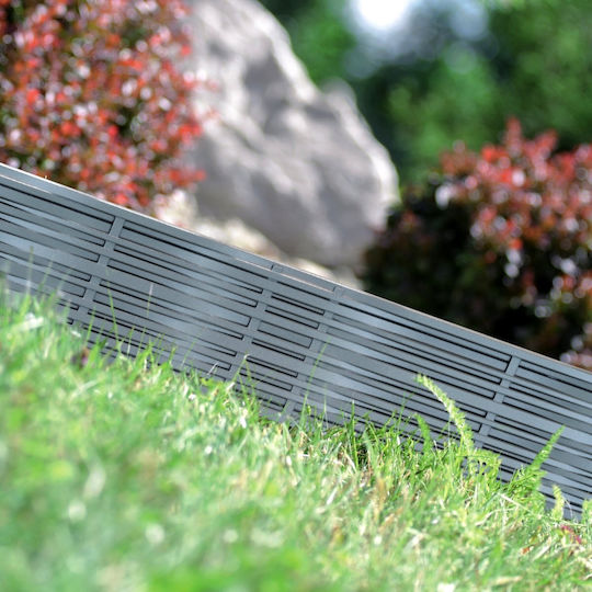 Prosperplast Plastic Garden Border in Gray Color 18.5cm x 3.9m