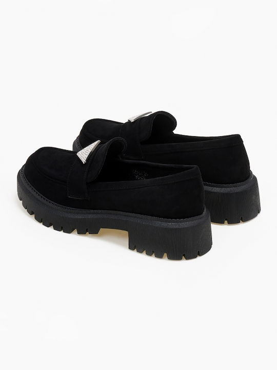 Issue Fashion Moccasini pentru femei în culoarea Negru