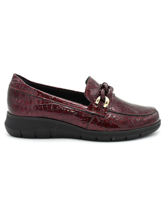 Aero by Kasta Piele Mocasini dama în culoarea Burgundy