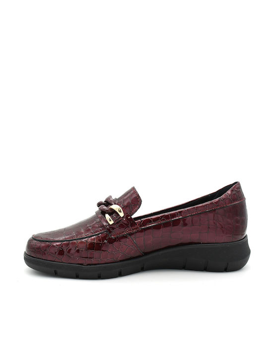 Mocasini dama în culoarea Burgundy