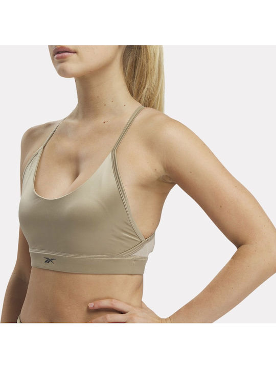 Lux Strappy Bra Women's Sports Bra without Padding Gold
