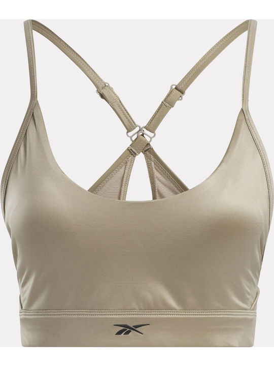 Lux Strappy Bra Women's Sports Bra without Padding Gold