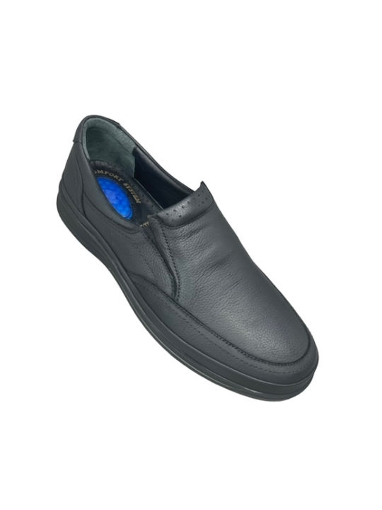 Smart Steps Men's Anatomic Leather Casual Shoes Black