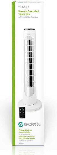 Nedis Ανεμιστήρας Πύργος 50W με Τηλεχειριστήριο Λευκός