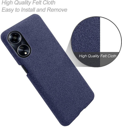 Cloth Back Cover Πλαστικό Μπλε (Oppo A98)