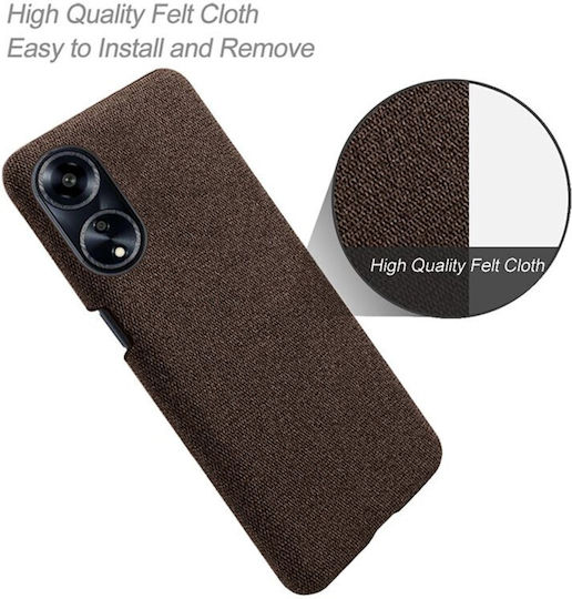 Cloth Umschlag Rückseite Kunststoff Braun (Oppo A98)