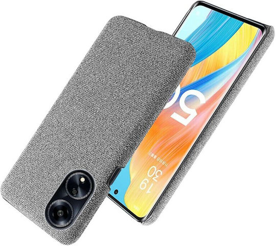 Cloth Back Cover Plastic Gray (Oppo A98)