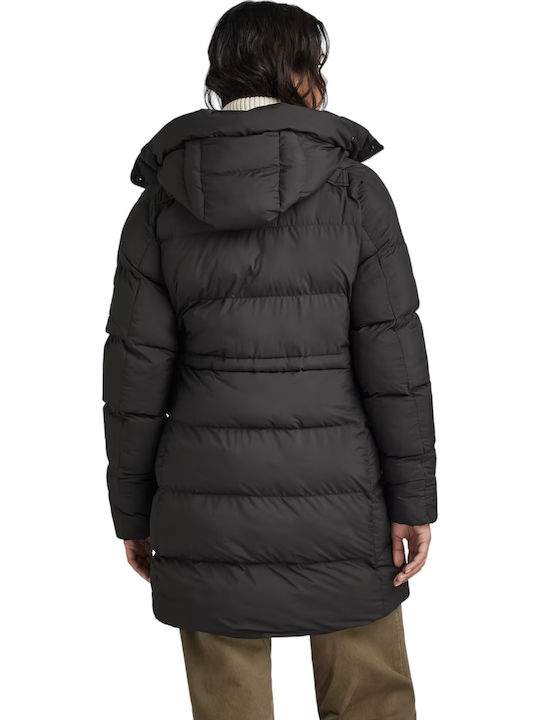 Women's Short Puffer Jacket for Winter Black